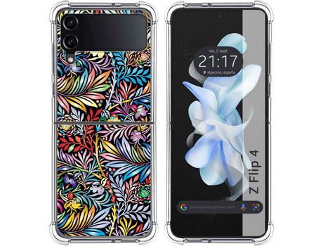 Carcasa Samsung Galaxy Z Flip4 5G TUMUNDOSMARTPHONE Dibujos Antigolpes Flores 04 Multicolor