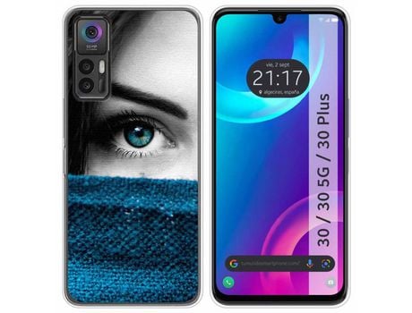 Carcasa TCL 30 / 30 5G / 30 Plus TUMUNDOSMARTPHONE Dibujos Ojo Multicolor