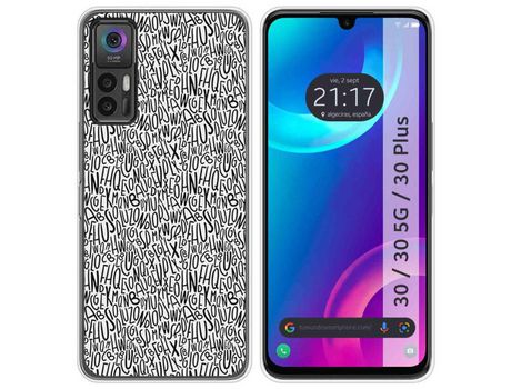 Carcasa TCL 30 / 30 5G / 30 Plus TUMUNDOSMARTPHONE Dibujos Letras Multicolor