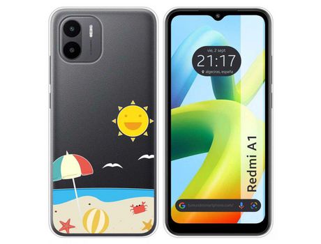 Carcasa Xiaomi Redmi A1 TUMUNDOSMARTPHONE Dibujos Transparente Playa Multicolor