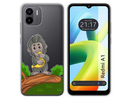 Carcasa Xiaomi Redmi A1 TUMUNDOSMARTPHONE Dibujos Transparente Mono Multicolor