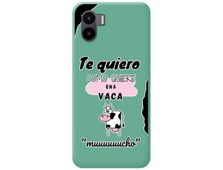 Carcasa Xiaomi Redmi A1 TUMUNDOSMARTPHONE Silicona Líquida Dibujos Vaca Verde
