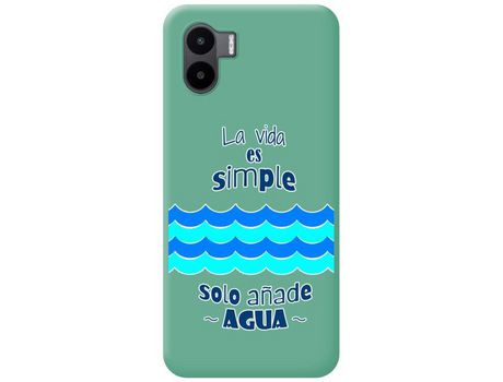 Carcasa Xiaomi Redmi A1 TUMUNDOSMARTPHONE Silicona Líquida Dibujos Agua Verde