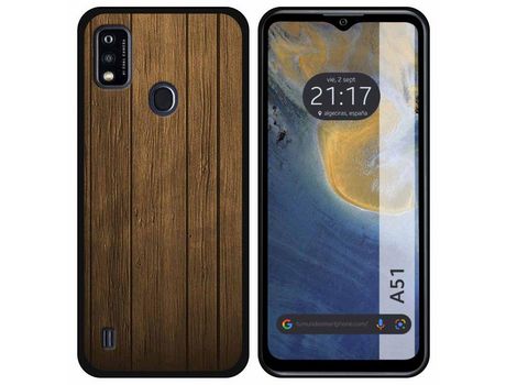 Carcasa ZTE Blade A51 TUMUNDOSMARTPHONE Dibujos Madera Multicolor
