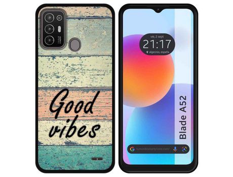 Carcasa ZTE Blade A52 TUMUNDOSMARTPHONE Dibujos Madera 01 Multicolor