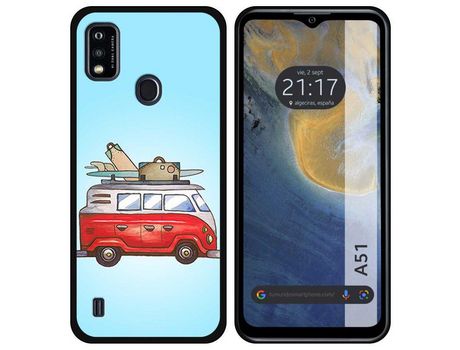Carcasa ZTE Blade A51 TUMUNDOSMARTPHONE Dibujos Furgoneta Multicolor