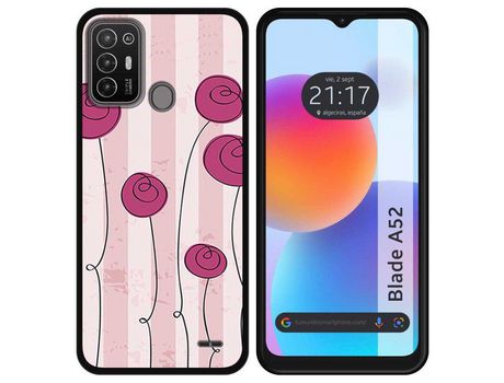 Carcasa ZTE Blade A52 TUMUNDOSMARTPHONE Dibujos Flores Vintage Multicolor