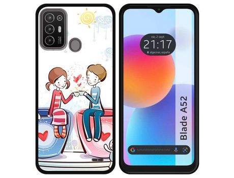 Carcasa ZTE Blade A52 TUMUNDOSMARTPHONE Dibujos Café Multicolor