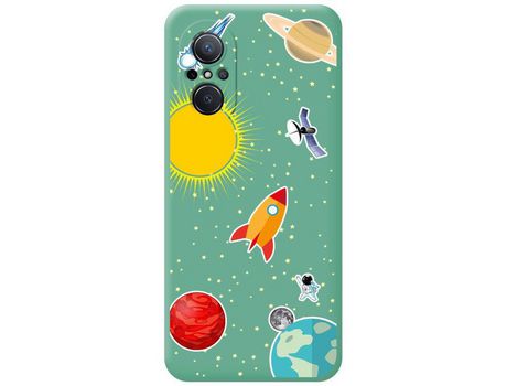 Carcasa Huawei Nova 9 Se TUMUNDOSMARTPHONE Silicona Líquida Dibujos Espacio Verde