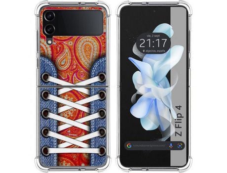 Carcasa Samsung Galaxy Z Flip4 5G TUMUNDOSMARTPHONE Dibujos Antigolpes Zapatillas 10 Multicolor