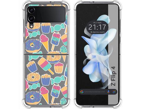 Carcasa Samsung Galaxy Z Flip4 5G TUMUNDOSMARTPHONE Dibujos Antigolpes Dulces 02 Multicolor