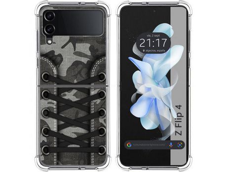 Carcasa Samsung Galaxy Z Flip4 5G TUMUNDOSMARTPHONE Dibujos Antigolpes Zapatillas 15 Multicolor