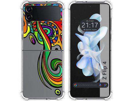 Carcasa Samsung Galaxy Z Flip4 5G TUMUNDOSMARTPHONE Dibujos Antigolpes Colores Multicolor