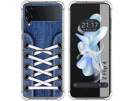 Carcasa Samsung Galaxy Z Flip4 5G TUMUNDOSMARTPHONE Dibujos Antigolpes Zapatillas 01 Multicolor