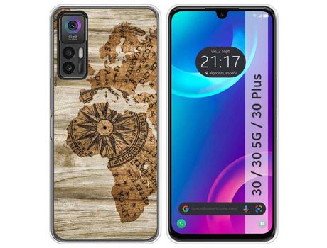 Carcasa TCL 30 / 30 5G / 30 Plus TUMUNDOSMARTPHONE Dibujos Madera 07 Multicolor