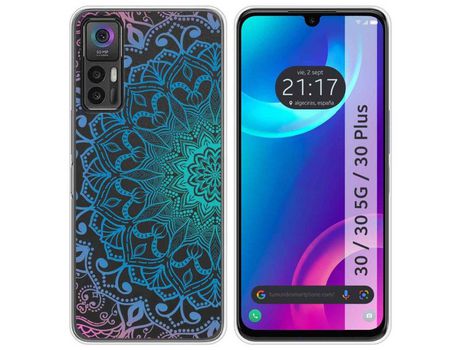 Carcasa TCL 30 / 30 5G / 30 Plus TUMUNDOSMARTPHONE Dibujos Transparente Mandala Multicolor