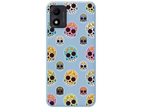 Carcasa TCL 305I TUMUNDOSMARTPHONE Silicona Líquida Dibujos Catrina Azul