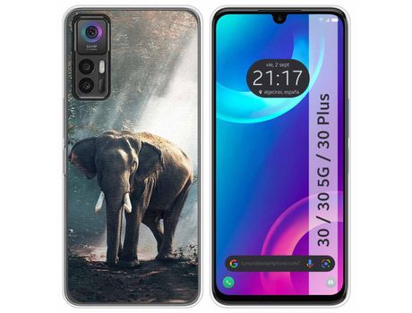 Carcasa TCL 30 / 30 5G / 30 Plus TUMUNDOSMARTPHONE Dibujos Elefante Multicolor