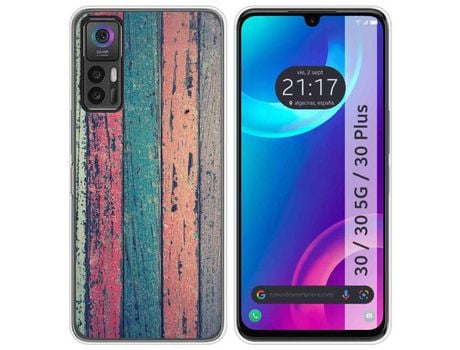 Carcasa TCL 30 / 30 5G / 30 Plus TUMUNDOSMARTPHONE Dibujos Madera 10 Multicolor