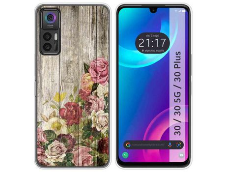 Carcasa TCL 30 / 30 5G / 30 Plus TUMUNDOSMARTPHONE Dibujos Madera 08 Multicolor