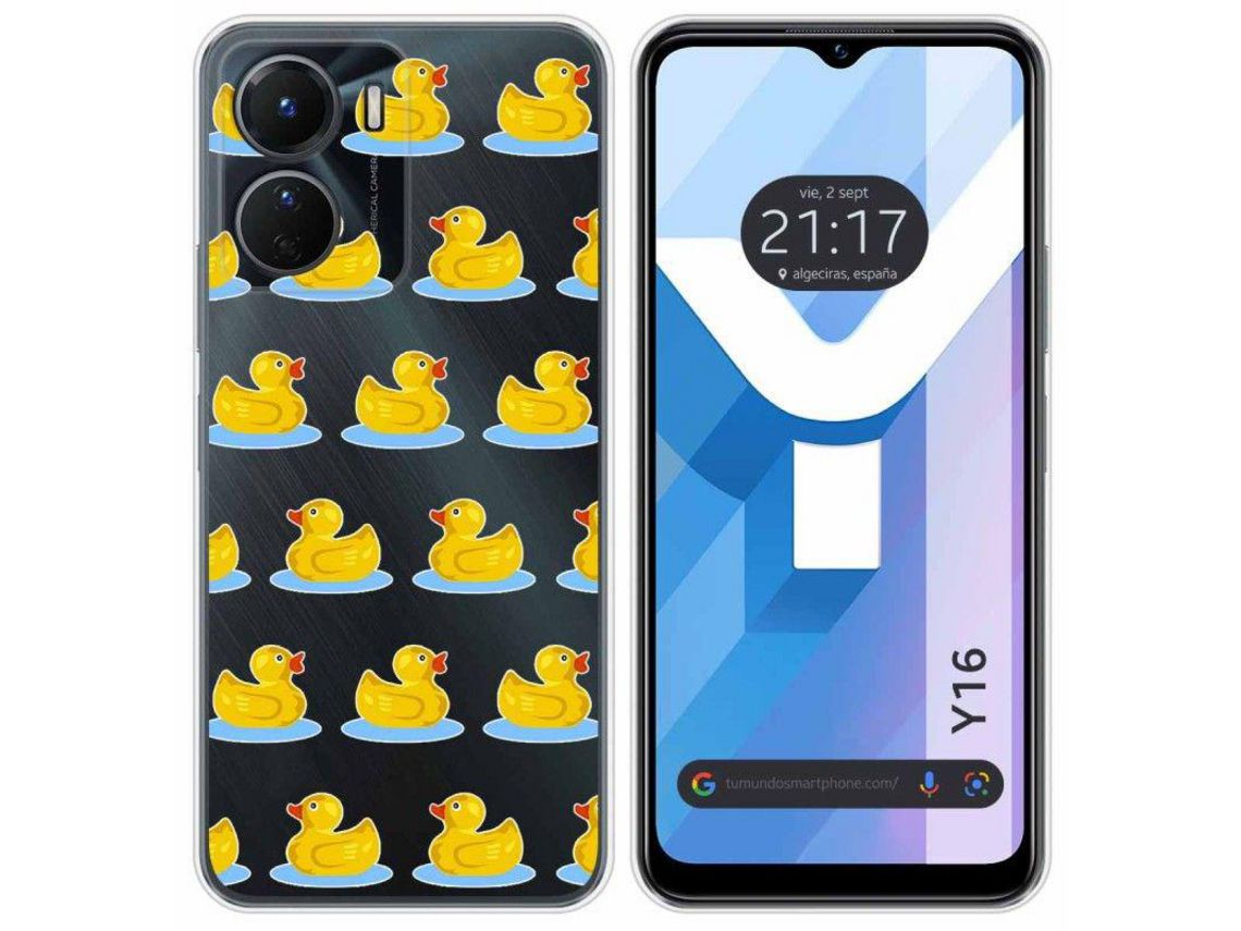 Carcasa Vivo Y16 TUMUNDOSMARTPHONE Dibujos Transparente Pato Multicolor