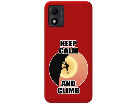 Carcasa TCL 305I TUMUNDOSMARTPHONE Silicona Líquida Dibujos Hombre Escalada Rojo
