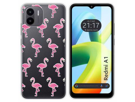 Carcasa Xiaomi Redmi A1 TUMUNDOSMARTPHONE Dibujos Transparente Flamenco Multicolor