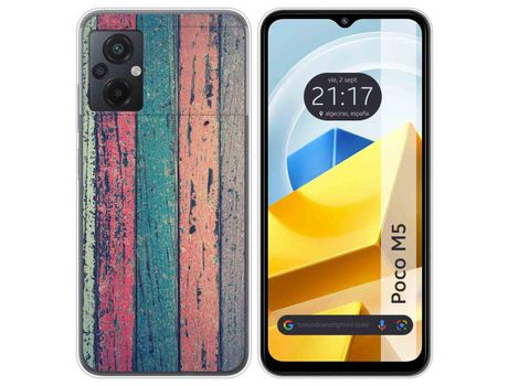Carcasa Xiaomi Poco M5 TUMUNDOSMARTPHONE Dibujos Madera 10 Multicolor