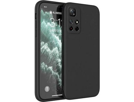 Funda Silicone Líquido para Xiaomi Redmi Note 11S 5G - Negro