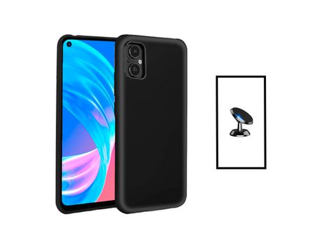 Kit Soporte Magnético + Carcasa Protección Trasera Silicona para Oppo Reno8 Lite GIFT4ME Negro