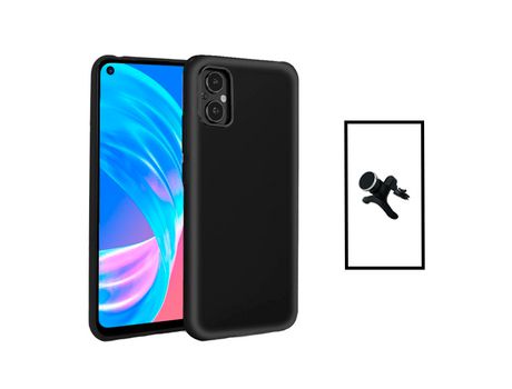 Kit Soporte Magnético con Piernas + Carcasa Protección Trasera Silicona para Oppo Reno8 Lite GIFT4ME Negro