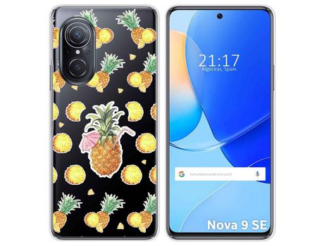 Carcasa Huawei Nova 9 Se TUMUNDOSMARTPHONE Dibujos Transparente Piña Multicolor