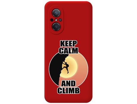 Carcasa Huawei Nova 9 Se TUMUNDOSMARTPHONE Silicona Líquida Dibujos Hombre Escalada Rojo