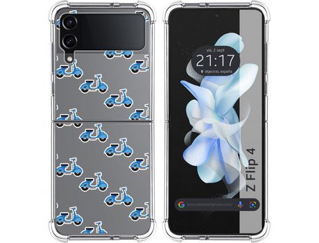 Carcasa Samsung Galaxy Z Flip4 5G TUMUNDOSMARTPHONE Dibujos Antigolpes Scooter Multicolor