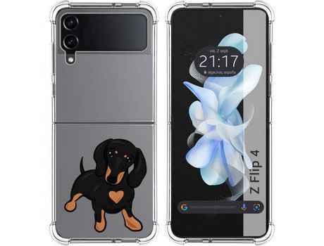 Carcasa Samsung Galaxy Z Flip4 5G TUMUNDOSMARTPHONE Dibujos Antigolpes Perros 04 Multicolor