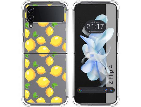 Carcasa Samsung Galaxy Z Flip4 5G TUMUNDOSMARTPHONE Dibujos Antigolpes Limones Multicolor
