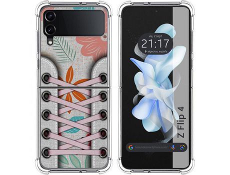 Carcasa Samsung Galaxy Z Flip4 5G TUMUNDOSMARTPHONE Dibujos Antigolpes Zapatillas 09 Multicolor