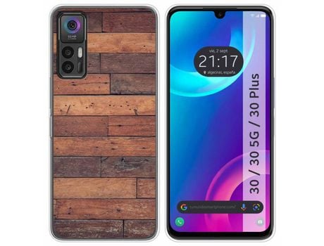 Carcasa TCL 30 / 30 5G / 30 Plus TUMUNDOSMARTPHONE Dibujos Madera 03 Multicolor