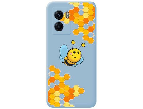 Carcasa Realme Narzo 50 5G TUMUNDOSMARTPHONE Silicona Líquida Dibujos Abeja Azul