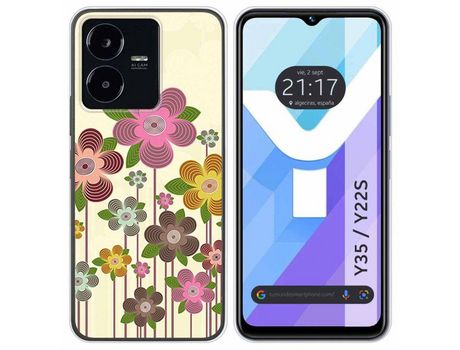 Carcasa Vivo Y35 / Y22S TUMUNDOSMARTPHONE Dibujos Primavera En Flor Multicolor