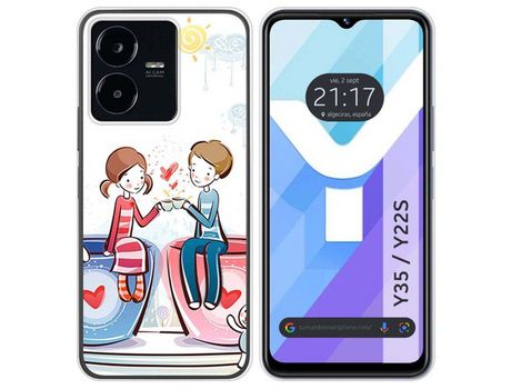 Carcasa Vivo Y35 / Y22S TUMUNDOSMARTPHONE Dibujos Café Multicolor