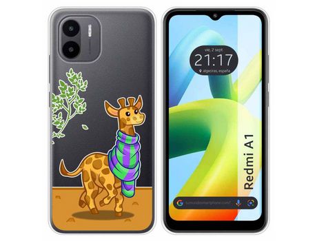 Carcasa Xiaomi Redmi A1 TUMUNDOSMARTPHONE Dibujos Transparente Jirafa Multicolor