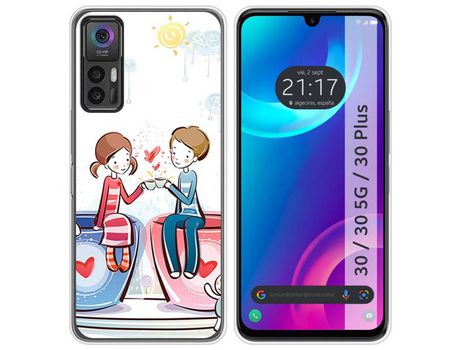 Carcasa TCL 30 / 30 5G / 30 Plus TUMUNDOSMARTPHONE Dibujos Café Multicolor