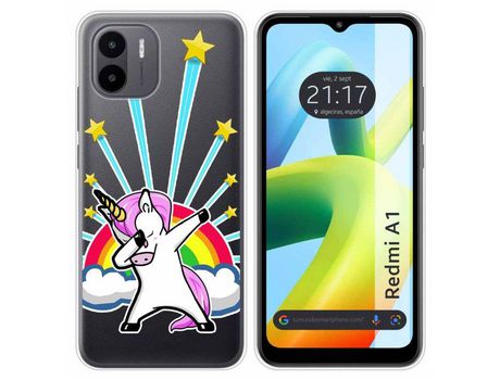 Carcasa Xiaomi Redmi A1 TUMUNDOSMARTPHONE Dibujos Transparente Unicornio Multicolor