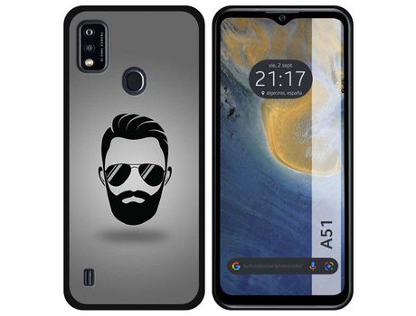 Carcasa ZTE Blade A51 TUMUNDOSMARTPHONE Dibujos Barba Multicolor