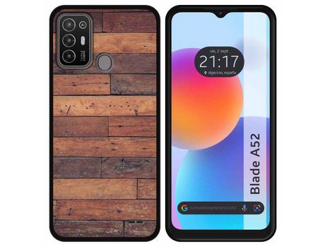 Carcasa ZTE Blade A52 TUMUNDOSMARTPHONE Dibujos Madera 03 Multicolor