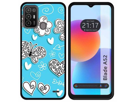 Carcasa ZTE Blade A52 TUMUNDOSMARTPHONE Dibujos Mariposas Multicolor
