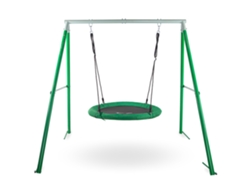 Columpio infantil HYPERMOTION 3 con estructura y cuerdas, columpio redondo regulable en altura, carga hasta 150 kg, diámetro 102