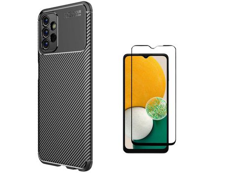 Carcasa + Protector de Pantalla para Samsung Galaxy A13 4G Negro
