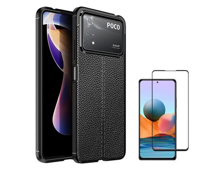 Carcasa + Protector de Pantalla para Xiaomi Poco X4 Pro Negro